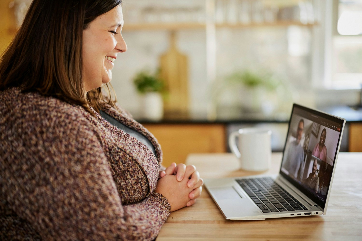 Virtual meeting among Progressive employees
