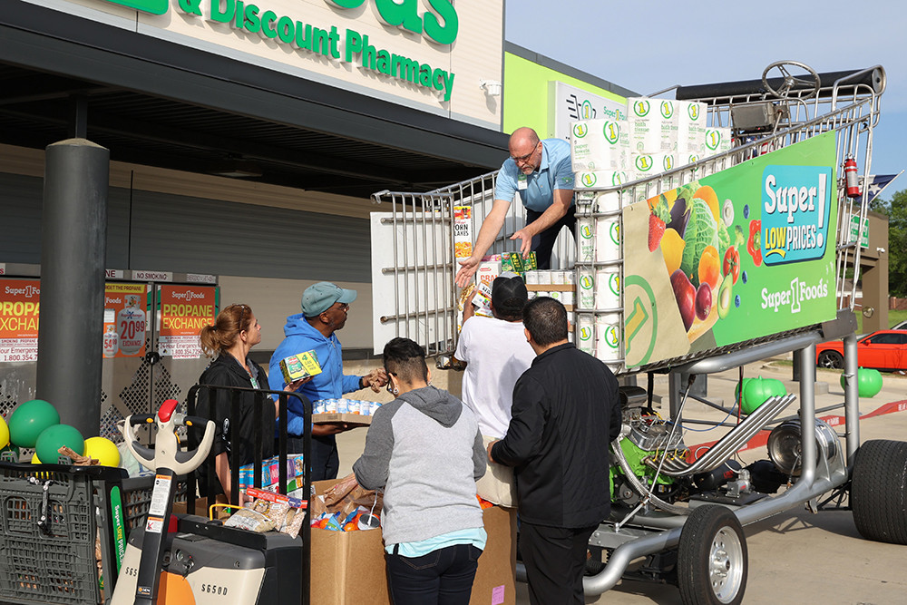 The Big Grocery Cart attends hundreds of events each year and provides resources through Fill the Big Cart food drives.