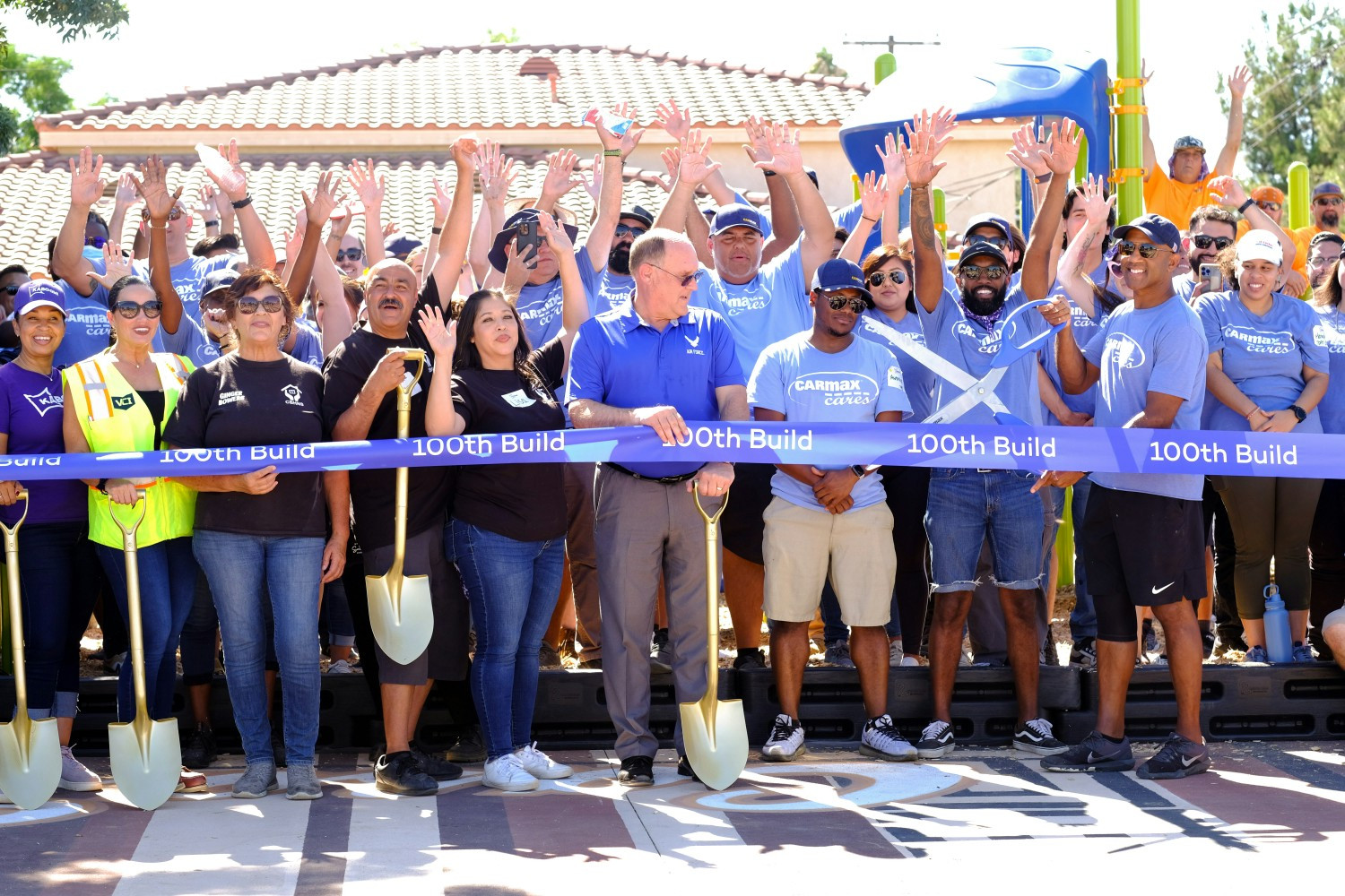 Associates celebrate the construction of CarMax's 100th playground with KABOOM!®