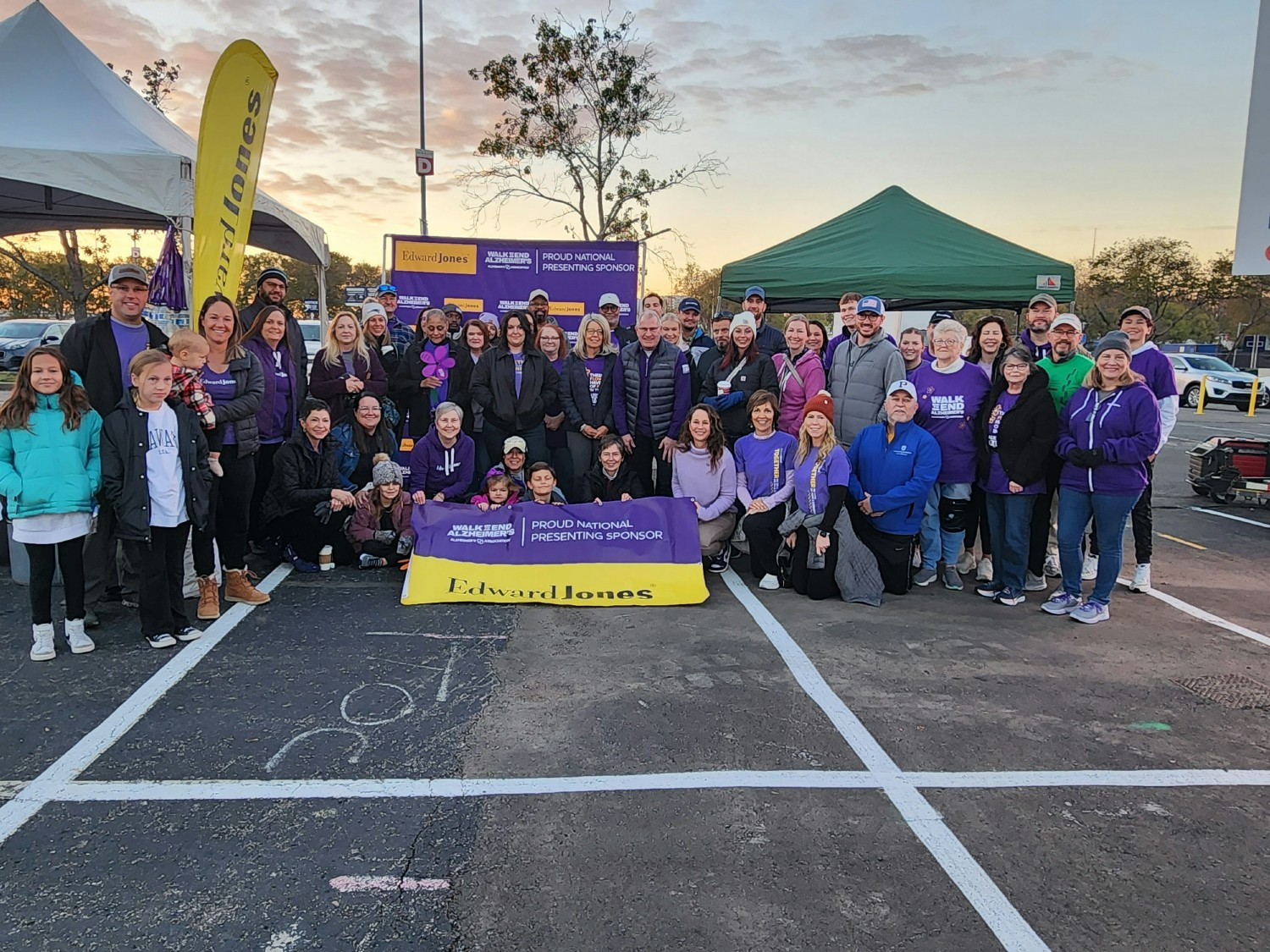 Edward Jones associates gather for the Walk to End Alzheimer's.