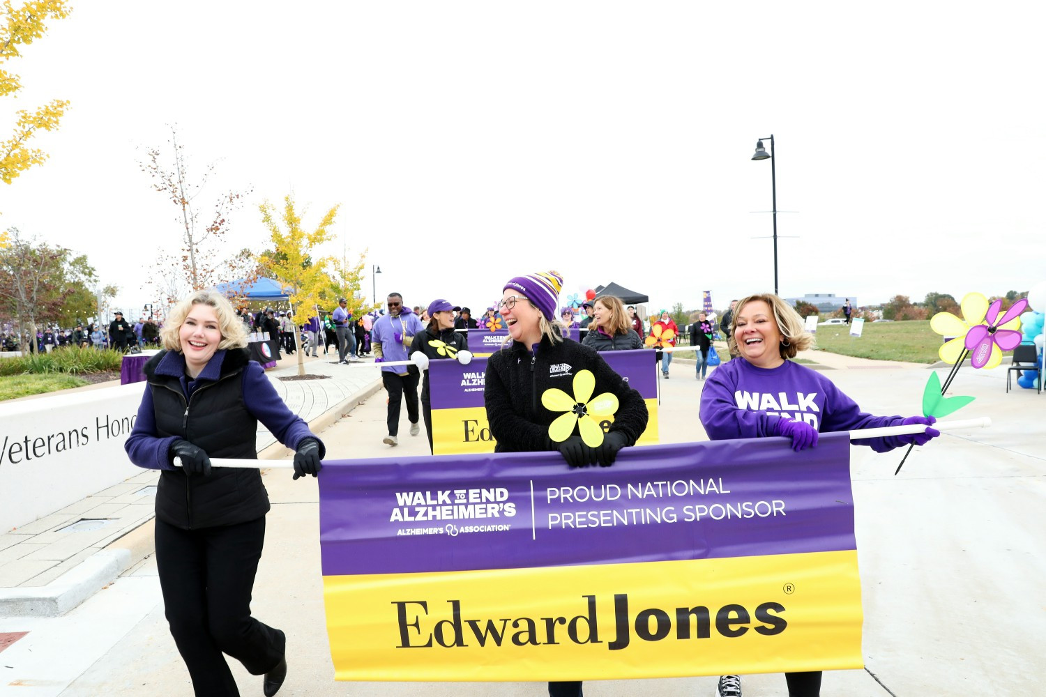Edward Jones associates gather for the Walk to End Alzheimer's.