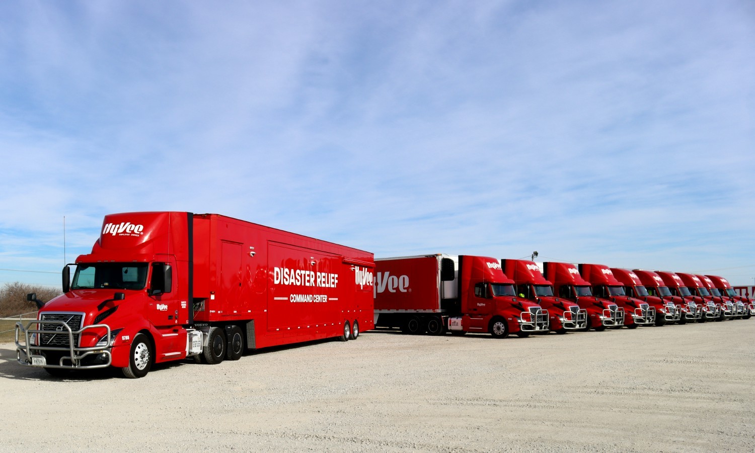 Hy-Vee's Disaster Relief Fleet, ready to roll out to assist residents in Kentucky after December 2021's tornadoes.