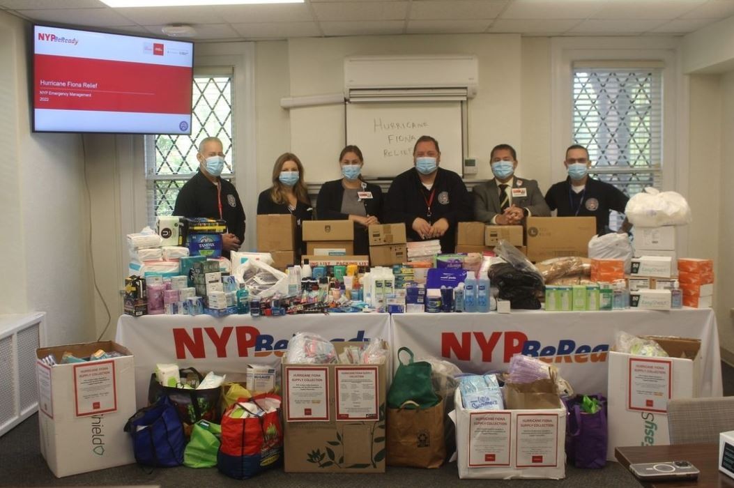 NYP relief efforts following Hurricane Fiona included employees across all campuses coming together to aid Puerto Rico.