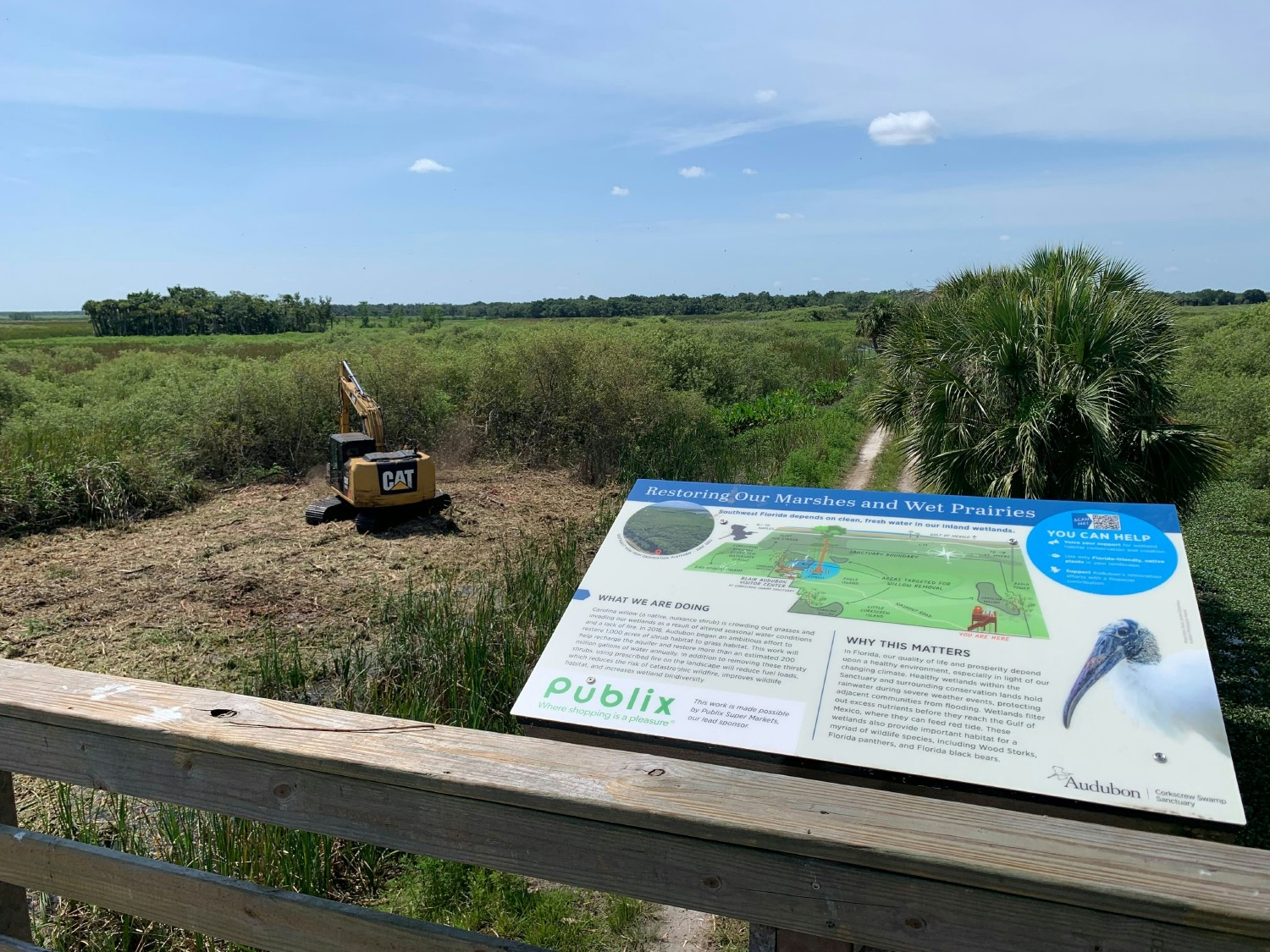 We support several sustainability projects, including working to restore vital Florida Everglades ecosystems.
