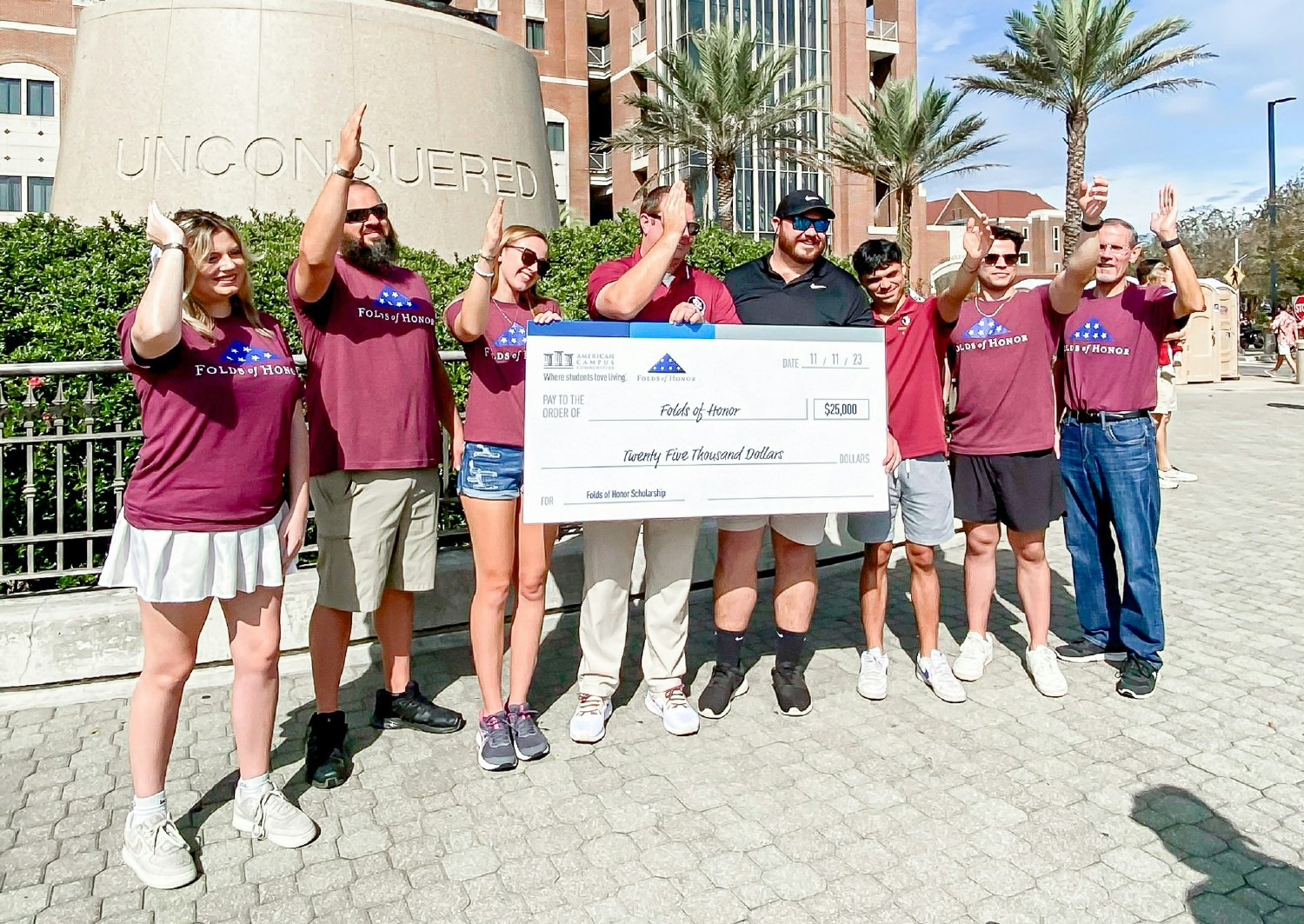 Each Year, ACC donates a $25,000 Scholarship to Students in Military Families Through Our Partnership with Folds of Honor