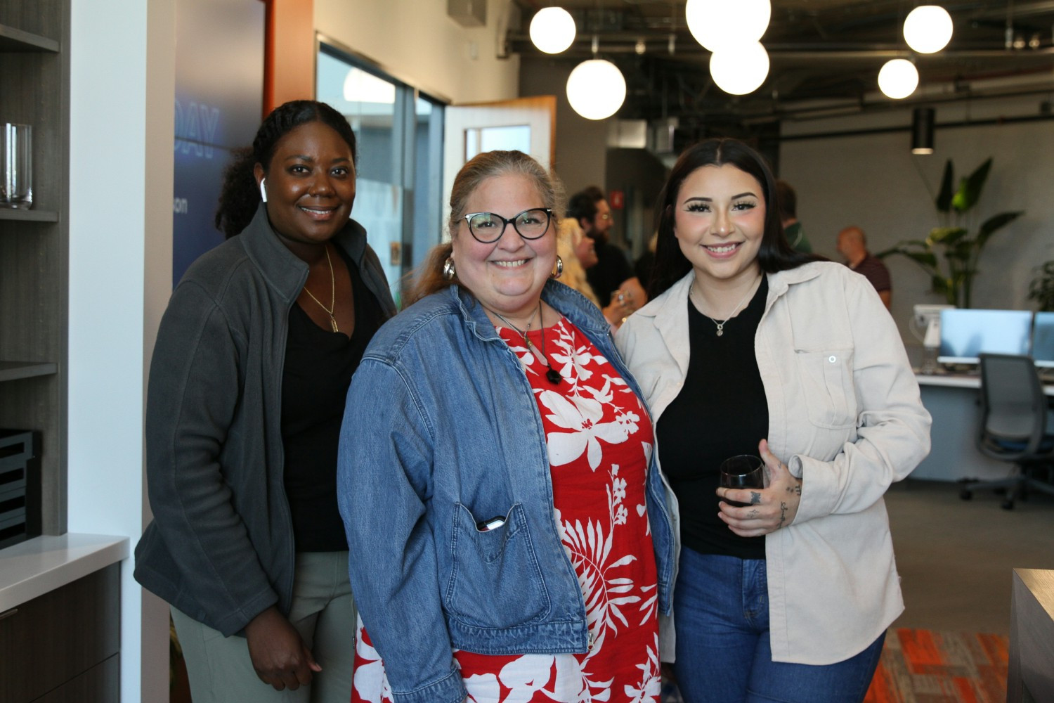 Colleagues enjoyed a catered happy hour in our office.