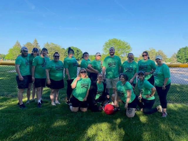 DTN's first ever co-ed kickball team - The New Kicks on The Block!