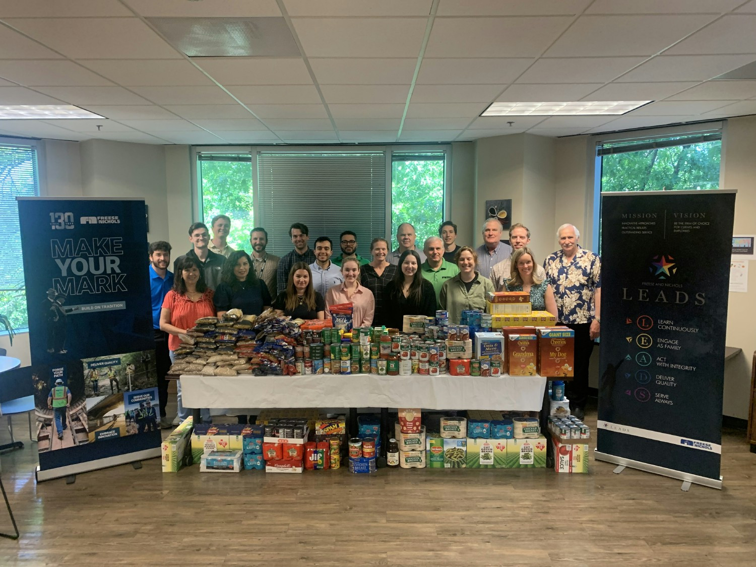 Our Austin office serves their community by donating over 1,000 pounds of food to their local food bank.