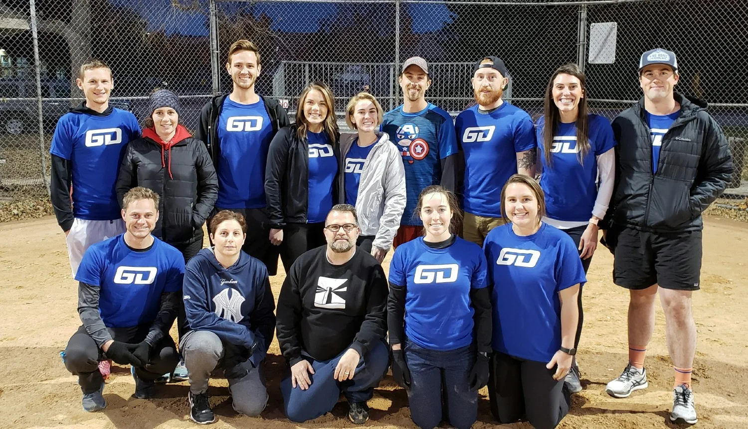 Reigning kickball league champions!