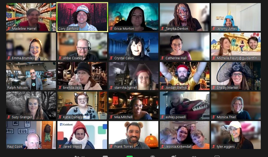 Annual costume contest every halloween.