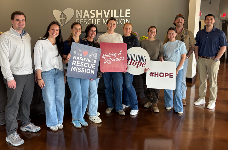 The Nashville office volunteered at the Nashville Rescue Mission and served lunches.