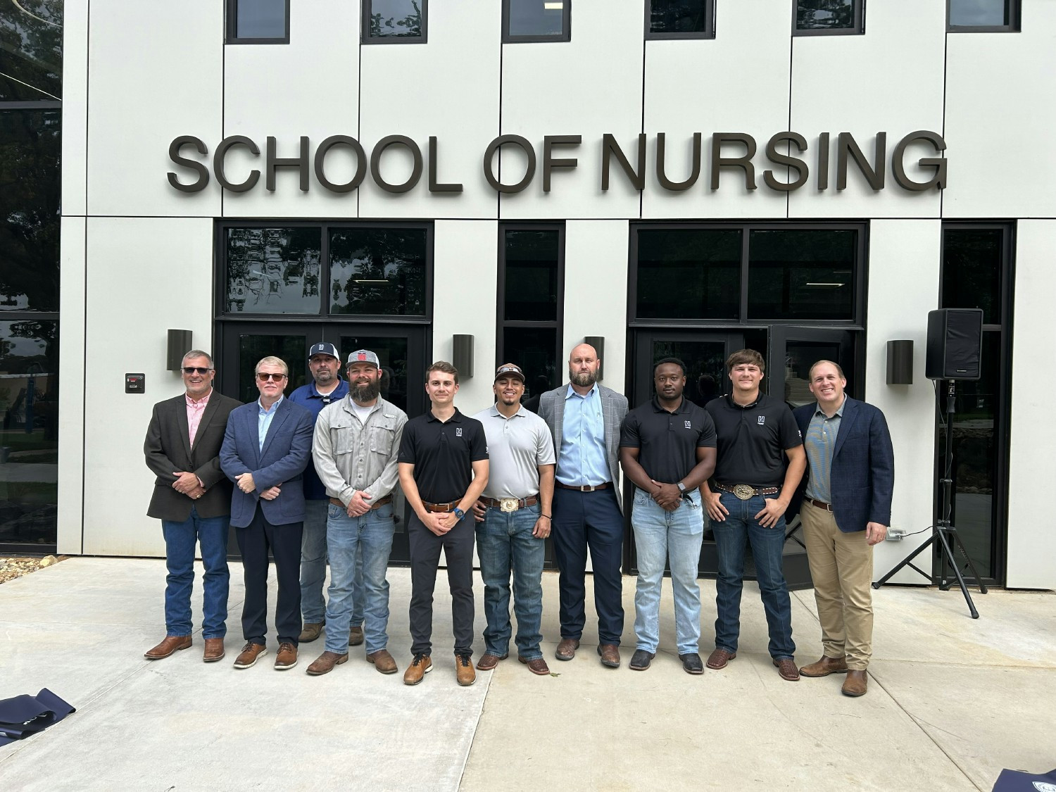 Our project team at the ribbon cutting ceremony for the new UT Tyler School of Nursing.