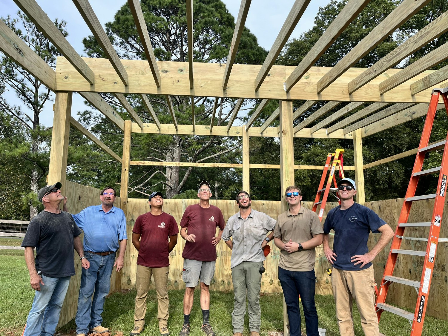 As part of a Service Day at The Red Barn, our team built a shed that will provide shade and shelter for horses. 