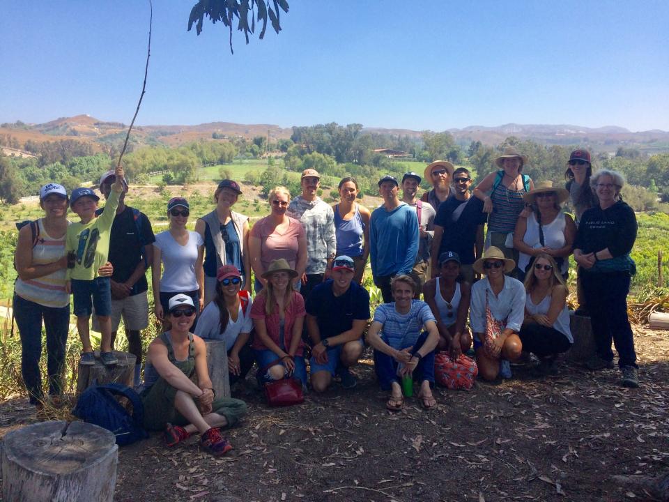 New Patagoniacs learning about regenerative organic agriculture with a local farm