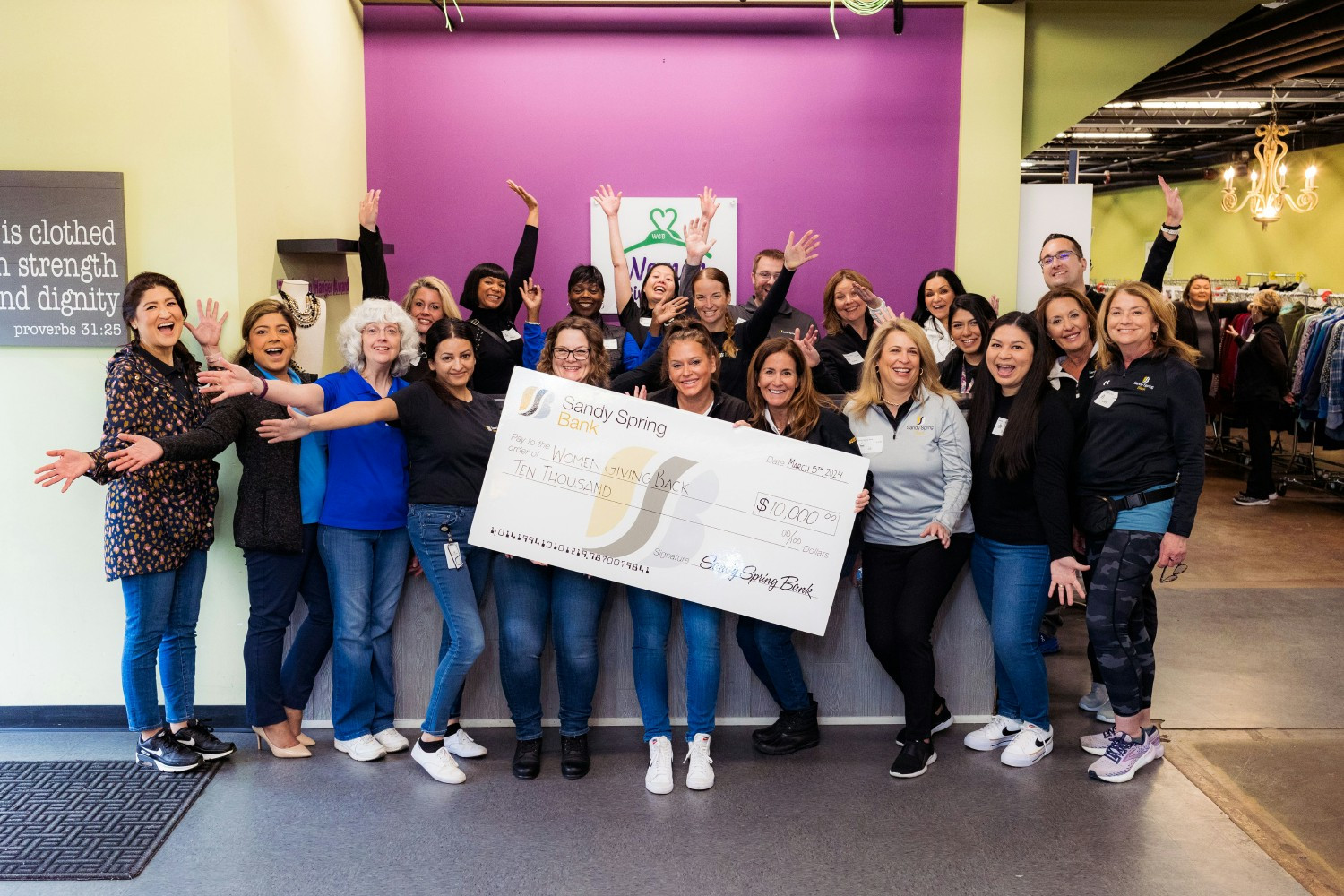 Sandy Spring Bank employees at the Women Giving Back event