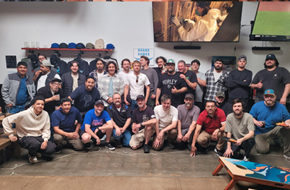 Employees throughout the company participate in annual team building activities.