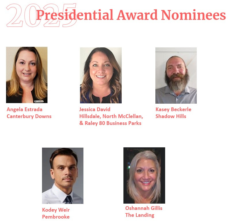 The Presidential Award recognizes our very best Managers and Leaders. 