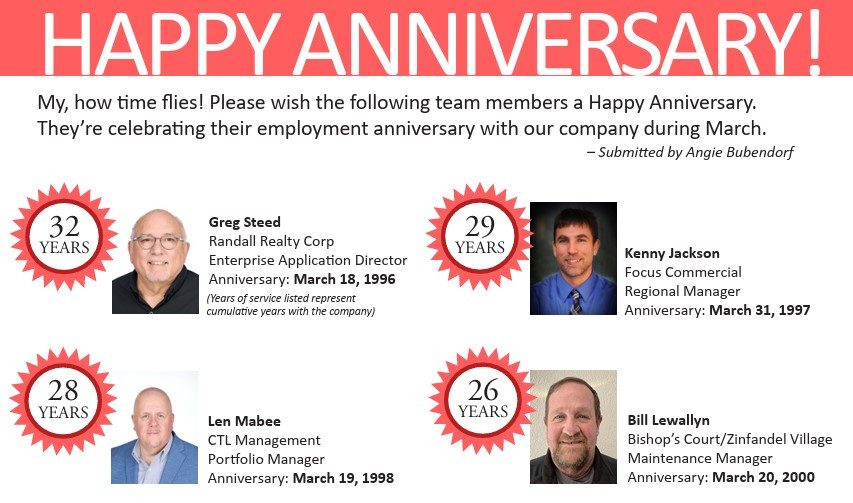 We celebrate each employee’s annual service anniversary to recognize dedication and long-term commitment.