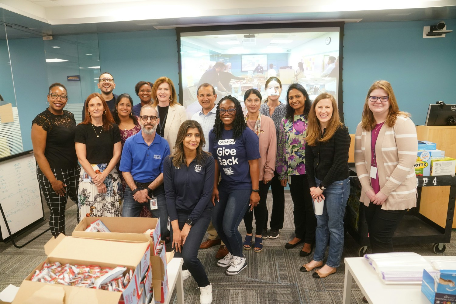 Employees posing for a picture during the launch of the Diverse Abilities Network Employee Resource Group.