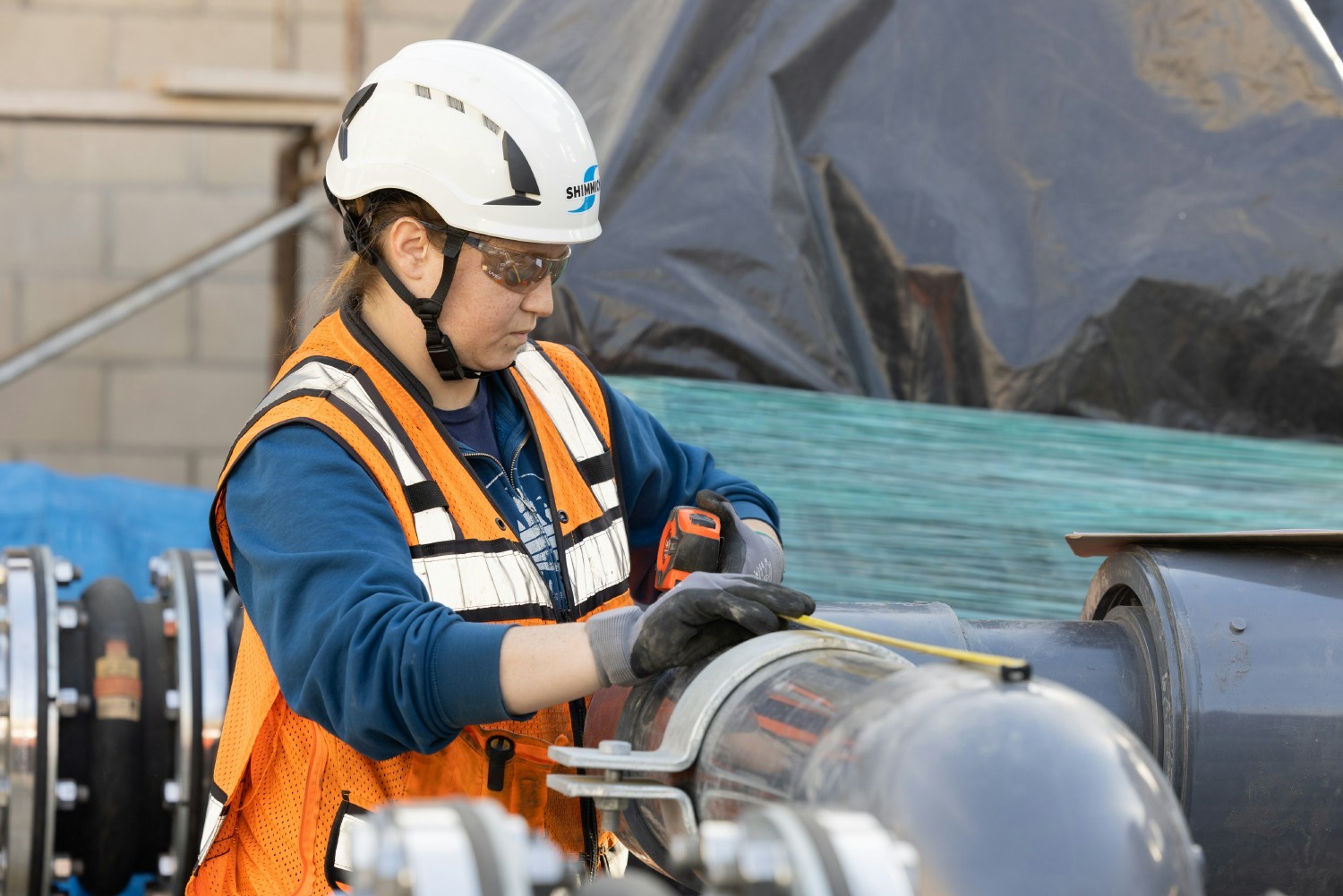 Employee working at on one of our projects in California.