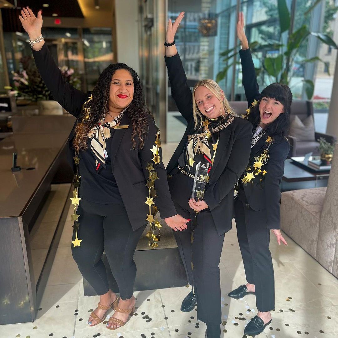 Bozzuto employees celebrating their well-deserved win at the Bozzuto Management Awards! 