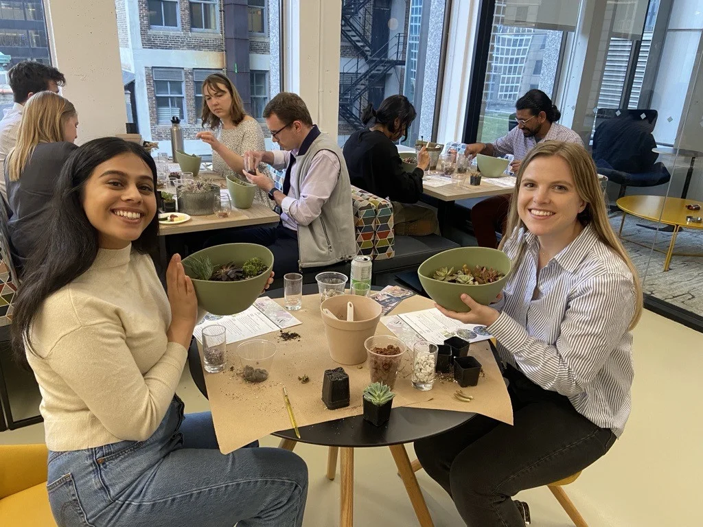 Earth Day celebration in the Chicago office.