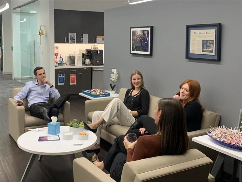 Our Dallas office colleagues enjoying one another.