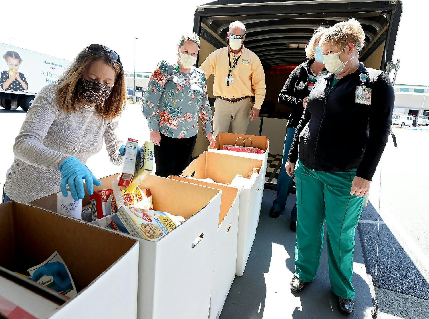 Team members across the health system worked together to restock pantries at local food banks in honor of Nurses Week.