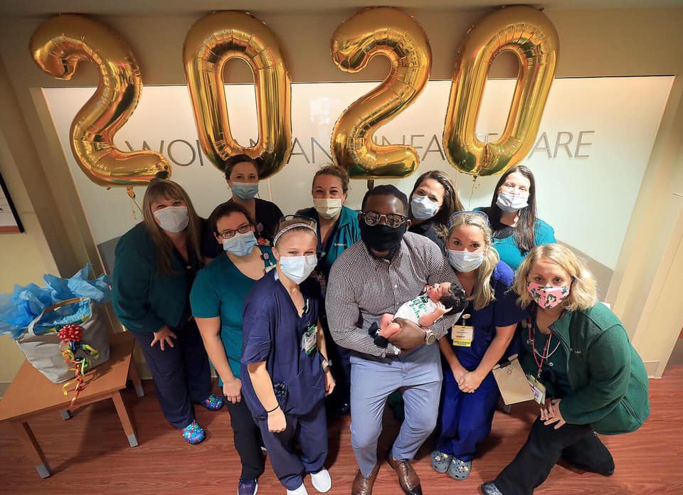 The Riverside Regional Medical Center team welcomed baby 2,020 — in the year 2020!