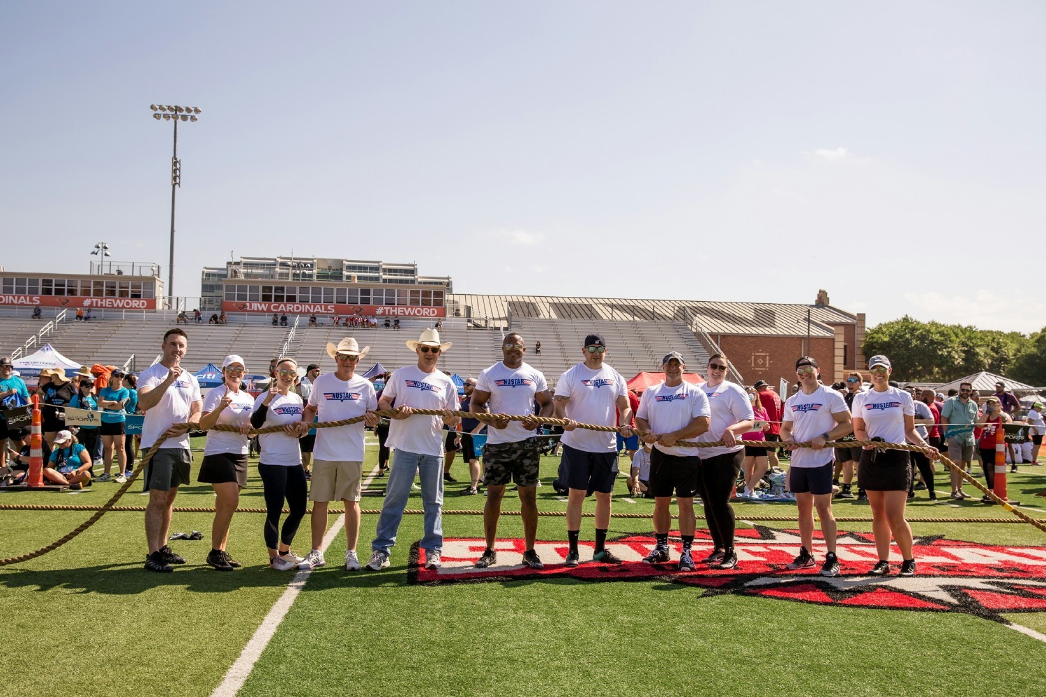 The tug-of-war team kept the competition 