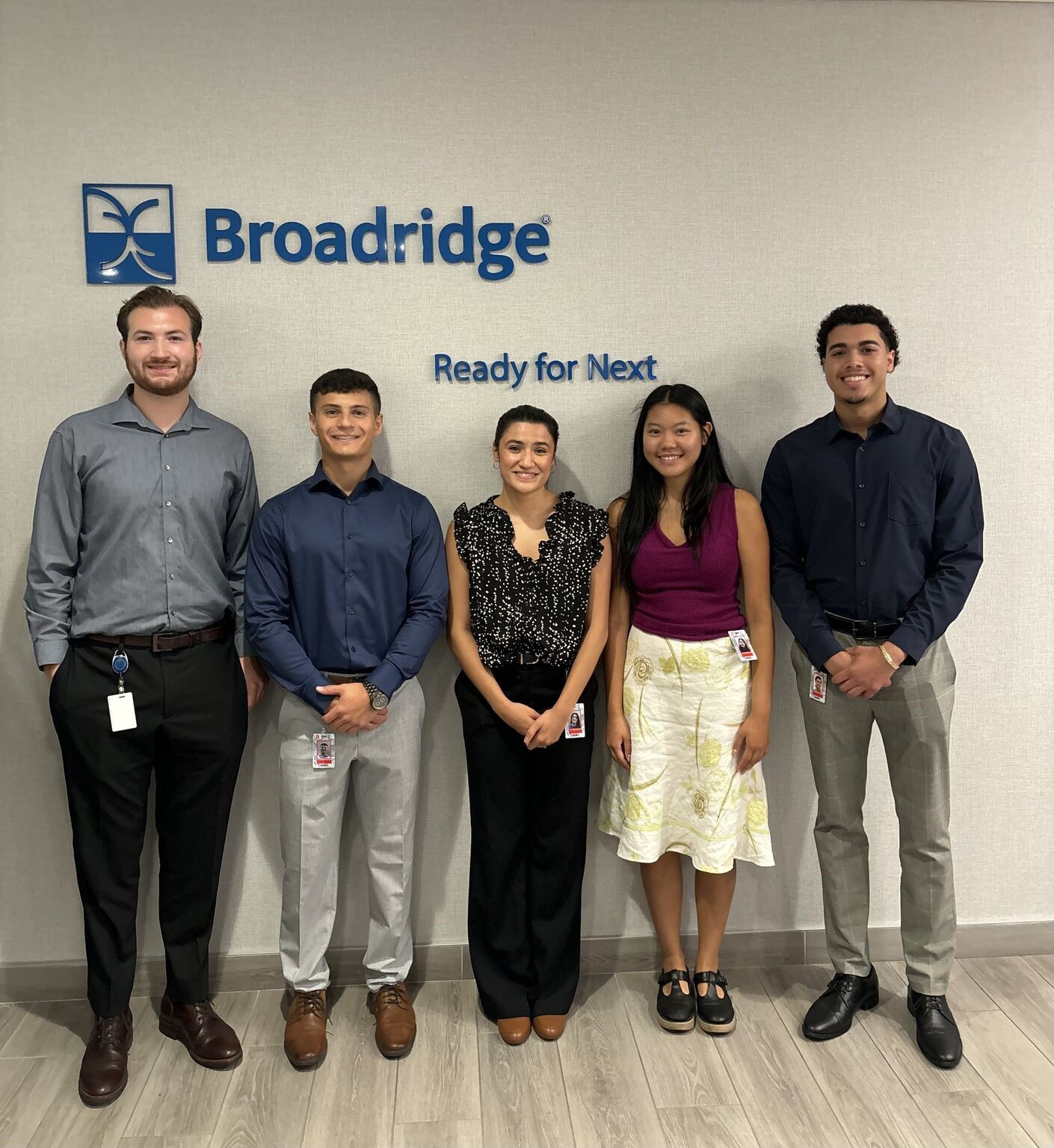 Broadridge associates enjoying the social hub space in our Edgewood, New York office