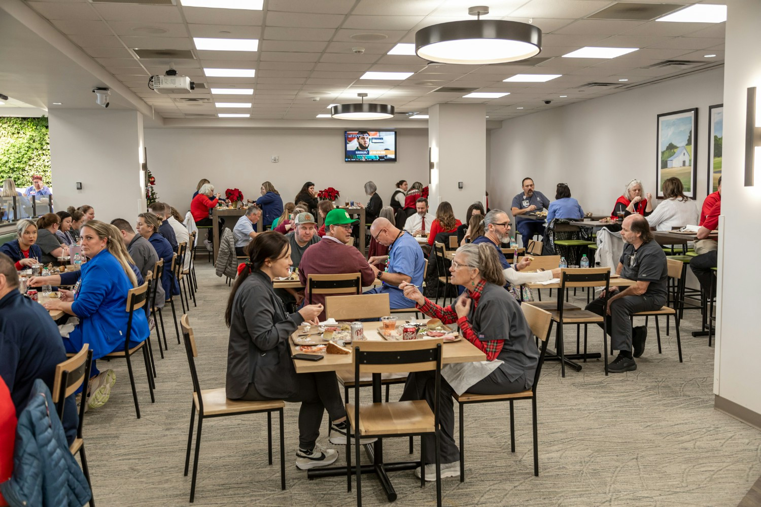 Employees enjoy the Annual Employee Holiday Party.