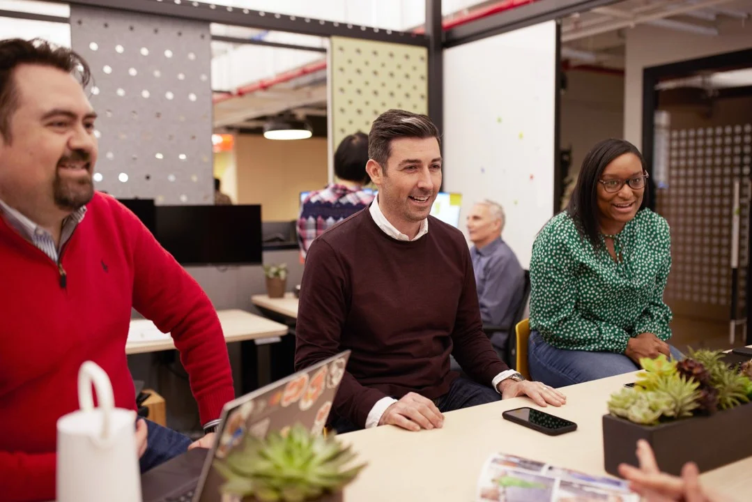 Mastercard employees at the New York City Tech Hub. 