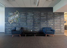 Keap Dream Wall where employees write down dreams they are working on accomplishing