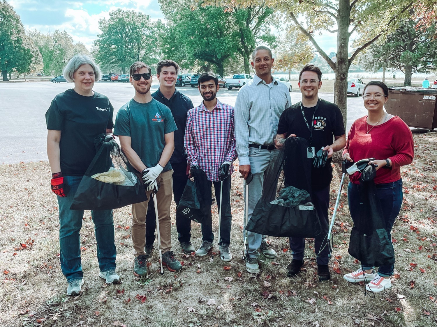 Talent Plus Sustainability Team organizes lunchtime clean up at nearby park