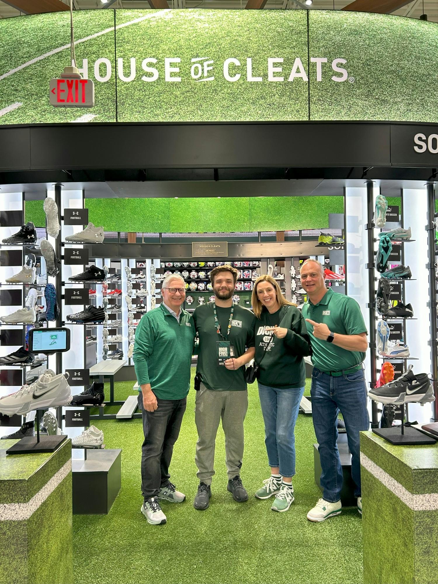 Our corporate team visiting one of our House of Sports stores and interacting with a store teammate.