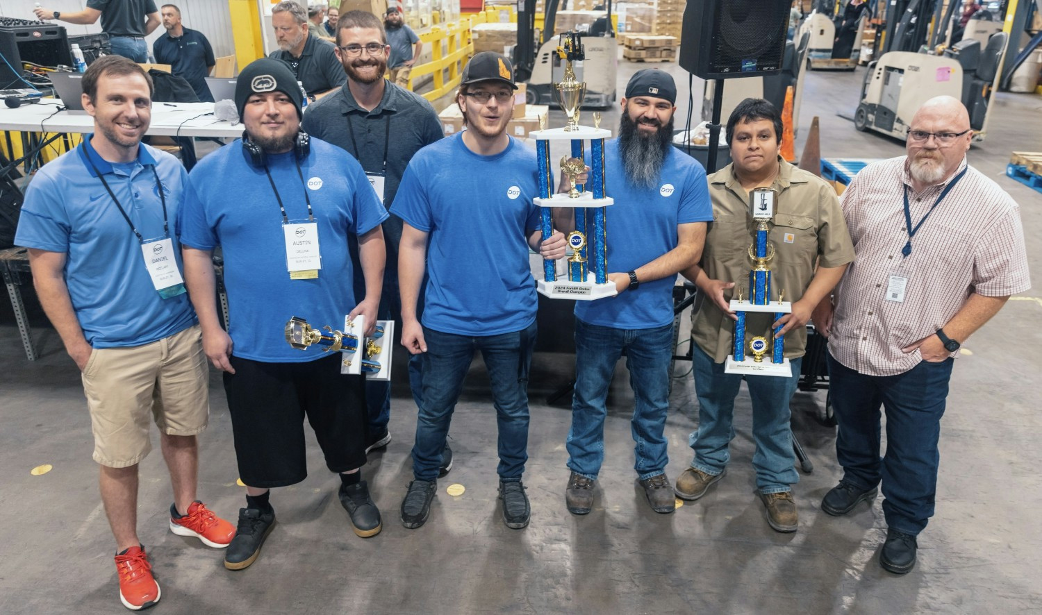 Our Forklift Rodeo includes warehouse employees from all Dot locations and celebrates their skills and safety focus.