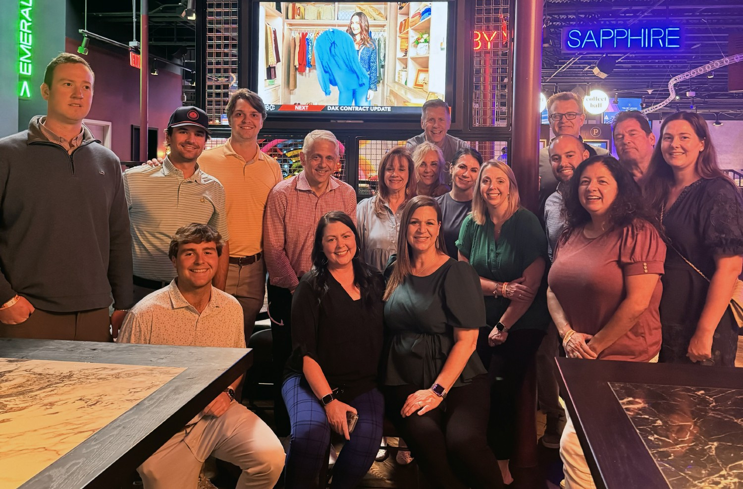 Connecting across departments at our Dallas outing—building relationships beyond the office.