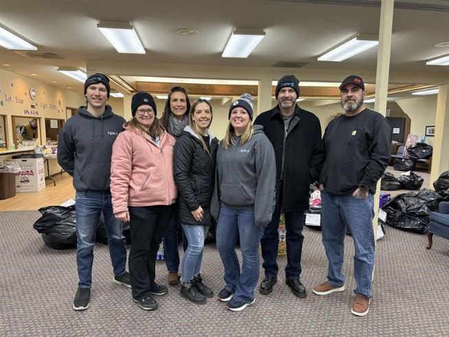 Volunteering at a toy drive in our community