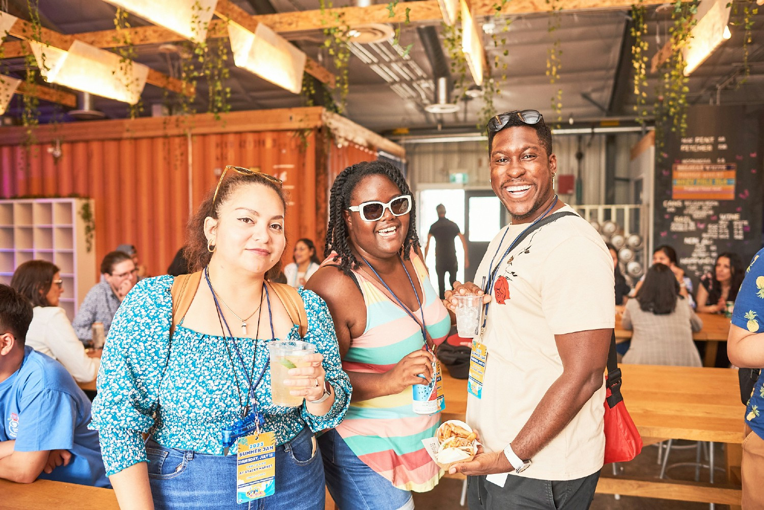 Summer Jam lets employees enjoy the sun, play games, sing Karaoke, and relish diverse foods at Stackt Market.