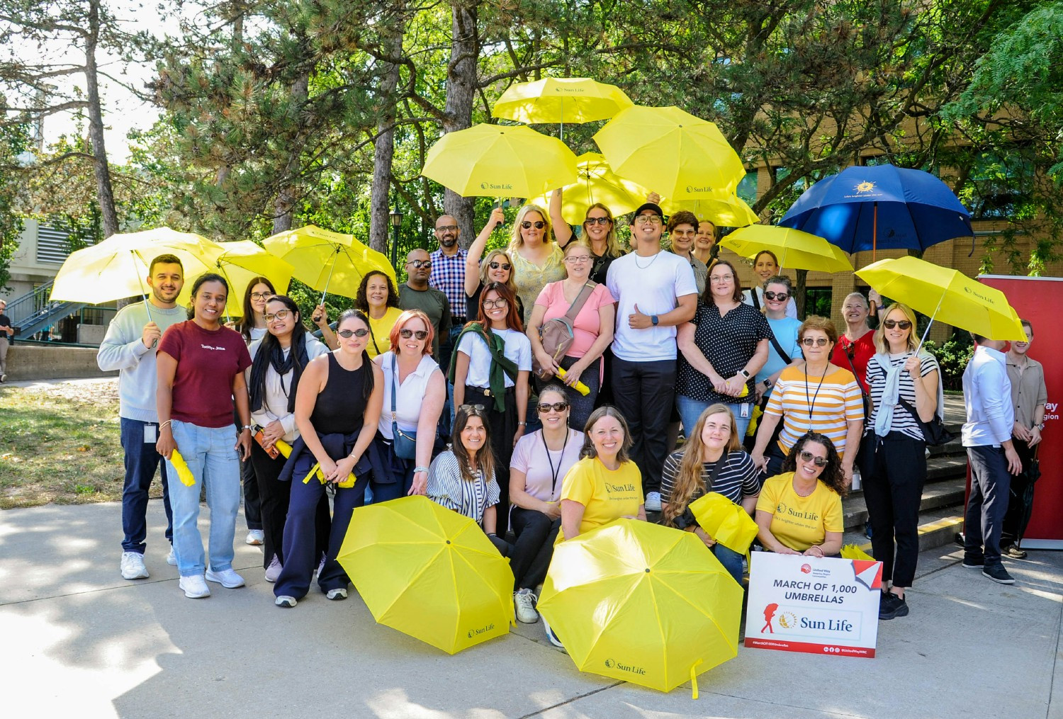 Canada: Employees joined United Way’s March of 1,000 Umbrellas, walking from Waterloo City Hall to Kitchener City Hall