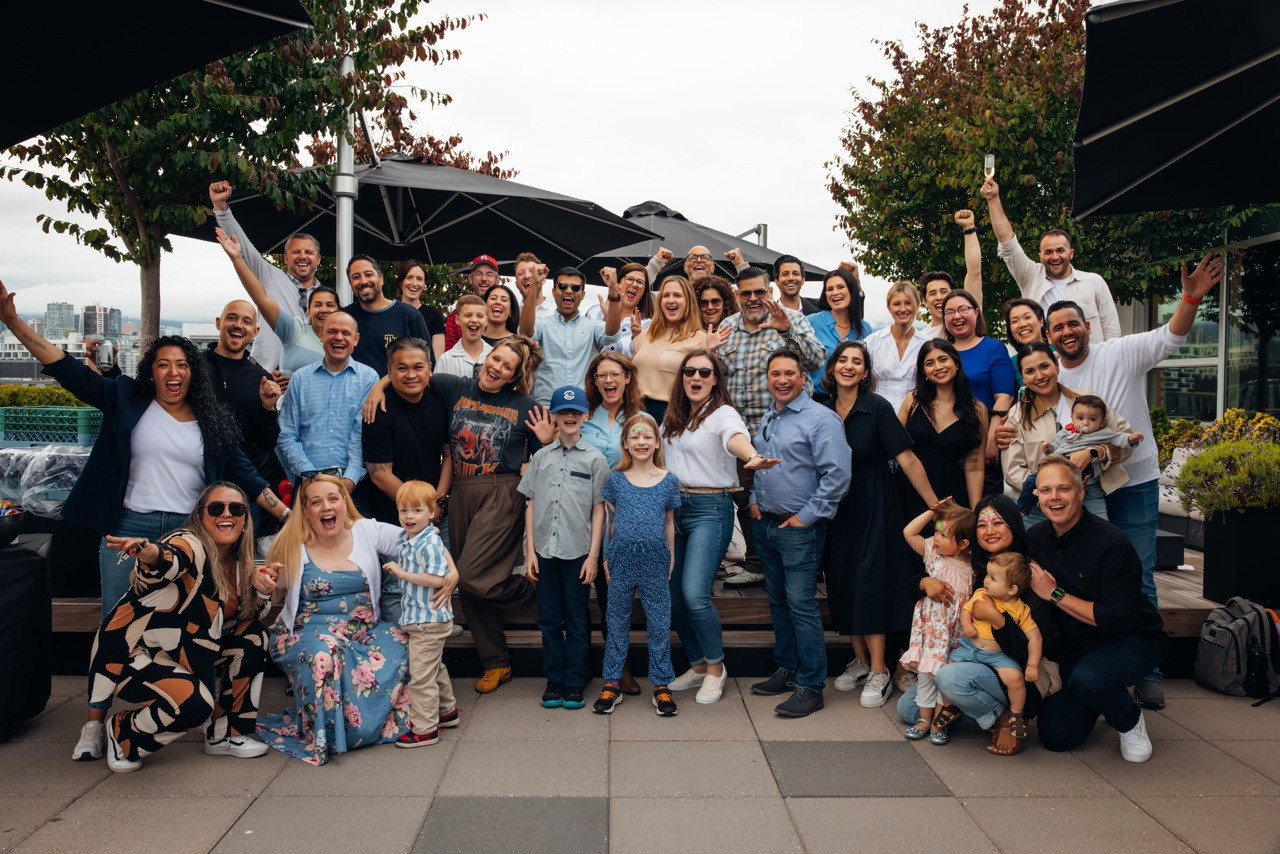 Summer BBQ with the team and their families
