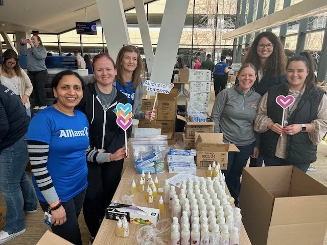 Each year, employees volunteer to pack 4,000 hygiene kits for our community partners. 