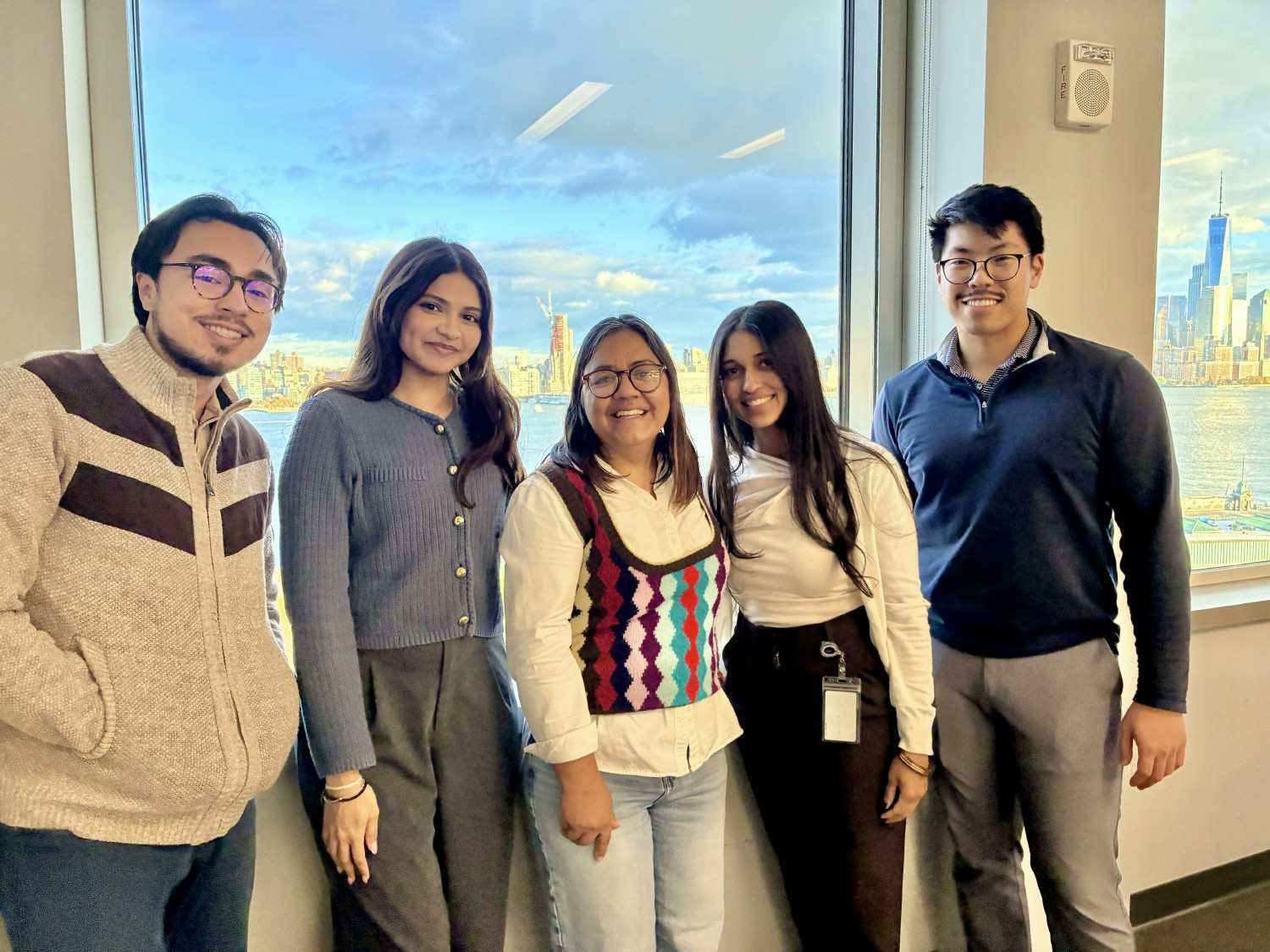 Erika Hernandez visits the Hoboken team