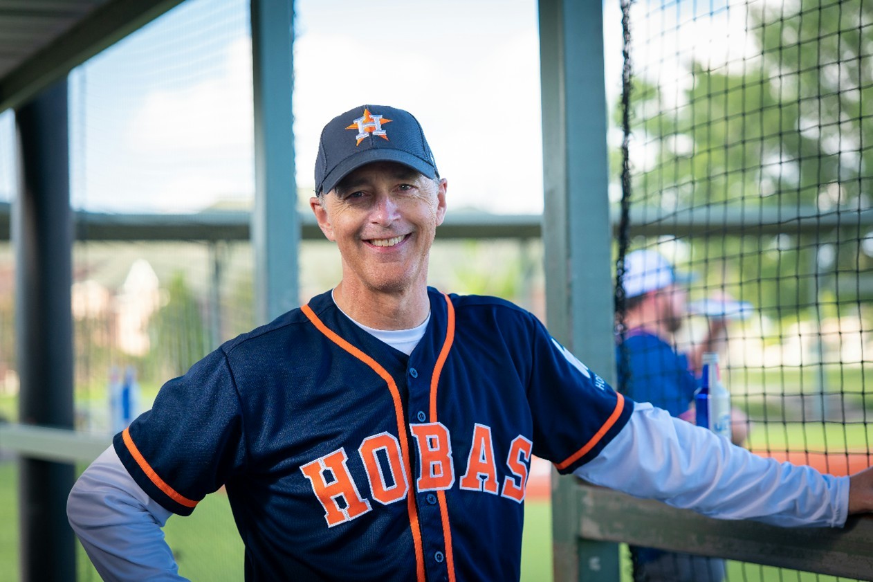 Martin Dana – CEO of Hobas Pipe USA pictured at one of the groups softball games. 