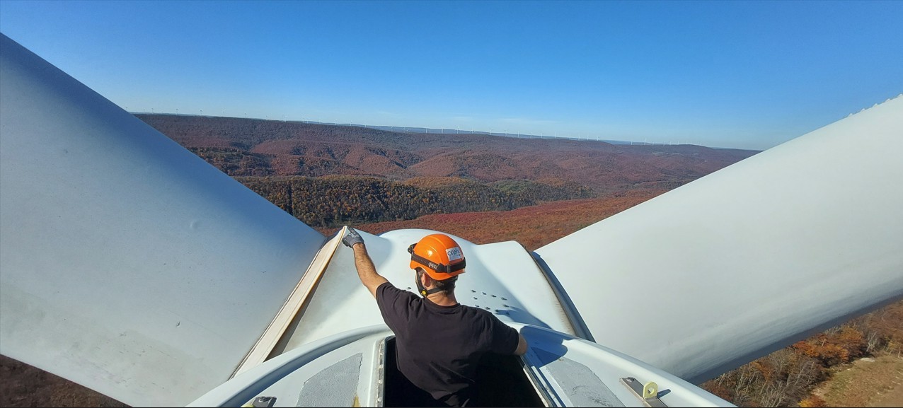 One of our engineers taking a minute to enjoy the view. 