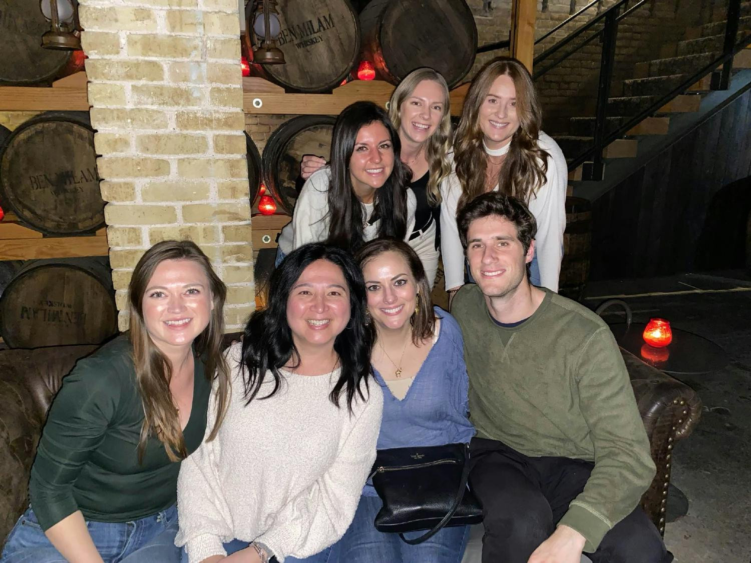 Social drinks at the US team meet up in December 2023