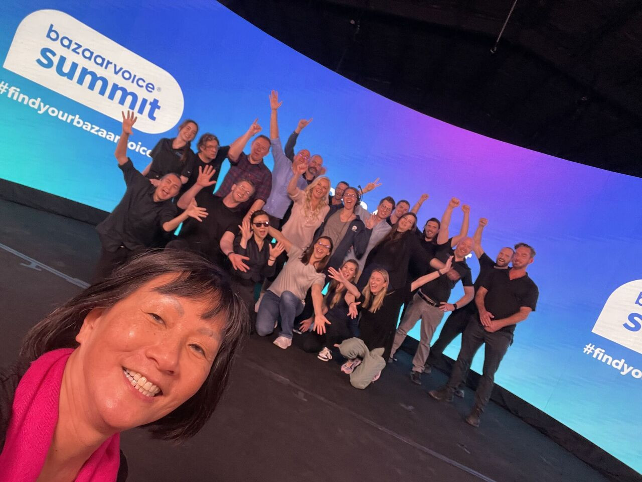 Our global marketing team celebrating a successful event.