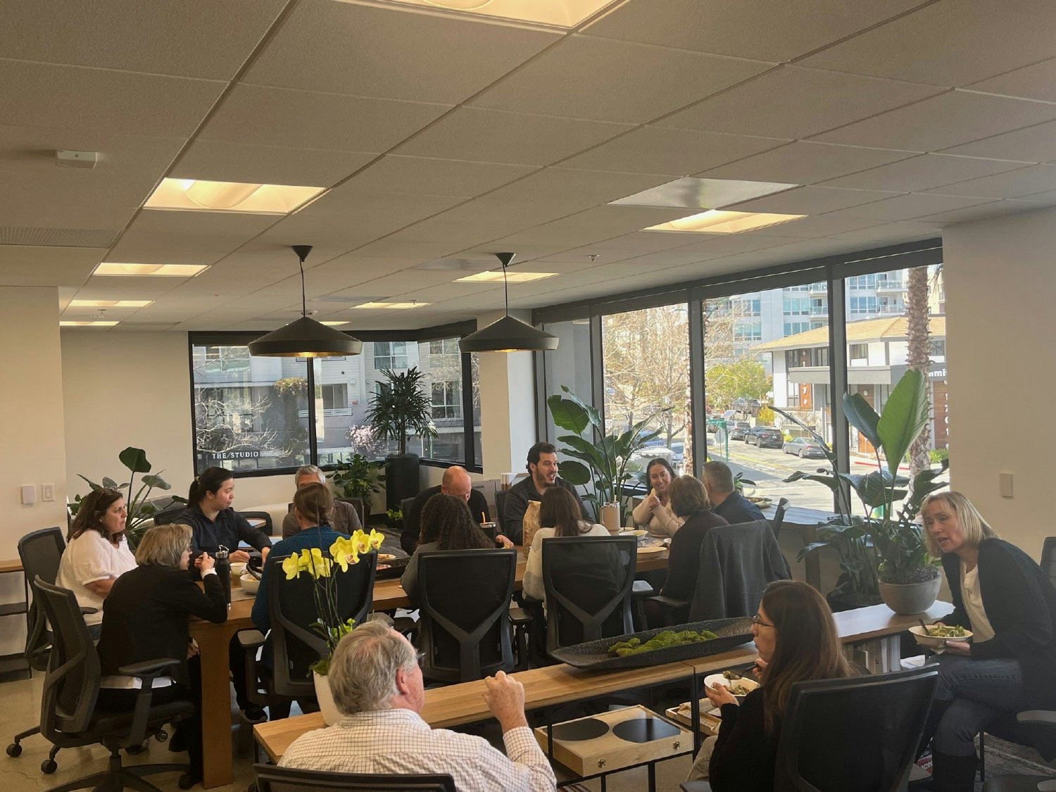 US colleagues enjoying lunch together in our Walnut Creek office