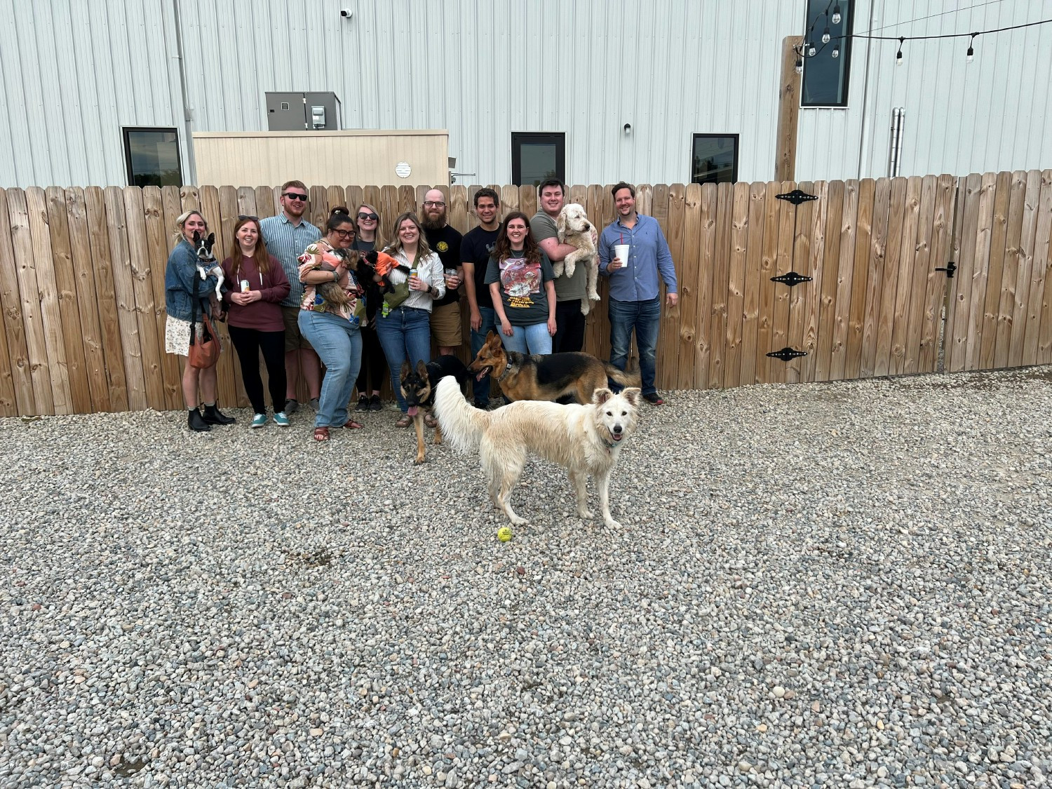 Members of the Herd enjoyed a dog-friendly outing at a local dog-park bar